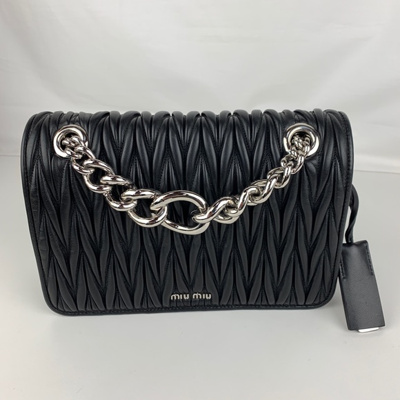 Miu Miu Handbags - New Miu Miu Club Italian Lambskin Crossbody Bag